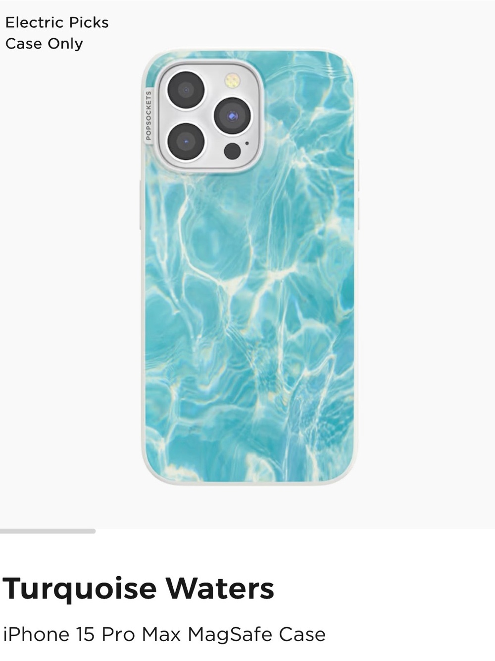 PopSocket x Electric Picks iPhone 15 Pro Max Case